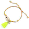 Shell Tassel Anklet for Women Girls Foot Jewelry Sandals Bracelet-Anklets-Arimonz-Neon Green-Arimonz