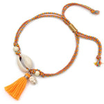 Shell Tassel Anklet for Women Girls Foot Jewelry Sandals Bracelet-Anklets-Arimonz-Orange-Arimonz