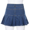 Short A-Line Denim Skirt For Women Pocket Above Knee Skirt Mini Skirts-Denim Skirts-Arimonz-Arimonz