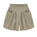 Shorts - Casual Shorts Women Summer Elastic Waist Loose Casual Shorts