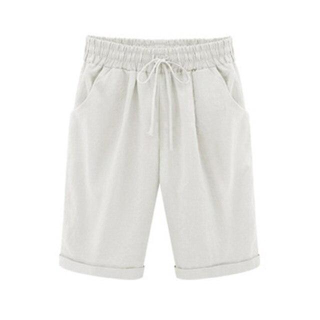 Shorts - Women's Lace-Up Shorts Pockets High Waist Casual Summer Shorts