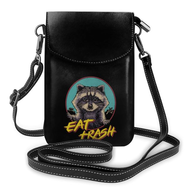 Shoulder Bag Funny Women Bags Leather Streetwear Student Purse-Handbags-Arimonz-Black-19-Arimonz