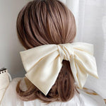 Silk Big Bow Hairpin Hair Clip Hair Accessories For Women In Many Colors-Hair Accessories-Arimonz-beige-Arimonz