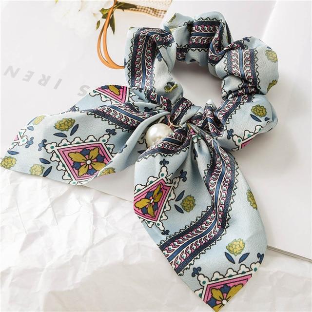 Silk Hair Scrunchies-Hair Accessories-Arimonz-Azure-Arimonz