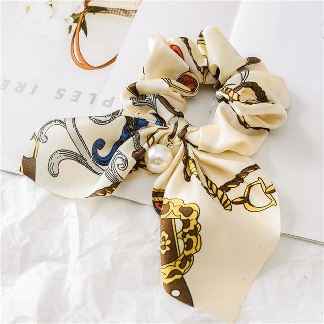 Silk Hair Scrunchies-Hair Accessories-Arimonz-Beige-Arimonz