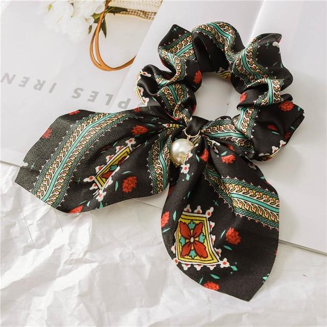Silk Hair Scrunchies-Hair Accessories-Arimonz-Black-Arimonz