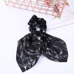 Silk Hair Scrunchies-Hair Accessories-Arimonz-Black White-Arimonz