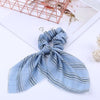 Silk Hair Scrunchies-Hair Accessories-Arimonz-Blue Stripes-Arimonz