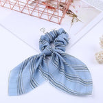 Silk Hair Scrunchies-Hair Accessories-Arimonz-Blue Stripes-Arimonz