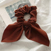 Silk Hair Scrunchies-Hair Accessories-Arimonz-Brown-Arimonz