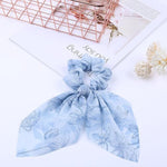Silk Hair Scrunchies-Hair Accessories-Arimonz-Cream Blue-Arimonz