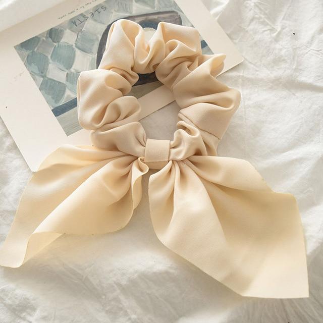 Silk Hair Scrunchies-Hair Accessories-Arimonz-Creamy-white-Arimonz