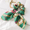 Silk Hair Scrunchies-Hair Accessories-Arimonz-Green-Arimonz