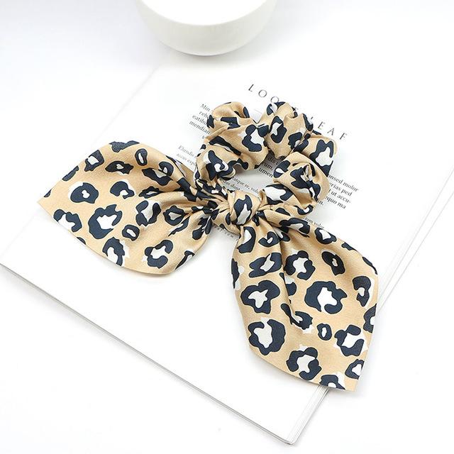 Silk Hair Scrunchies-Hair Accessories-Arimonz-Leopard-Arimonz