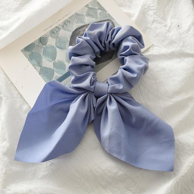 Silk Hair Scrunchies-Hair Accessories-Arimonz-Light Blue-Arimonz