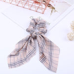 Silk Hair Scrunchies-Hair Accessories-Arimonz-Light Brown Stripes-Arimonz