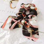 Silk Hair Scrunchies-Hair Accessories-Arimonz-Pink Black-Arimonz
