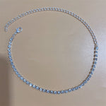Silver Stretchy Rows Anklet Ankle Chain Rhinestones Foot Jewelry-Jewelries-Arimonz-1 Silver-Arimonz