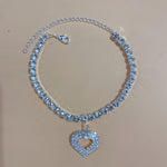 Silver Stretchy Rows Anklet Ankle Chain Rhinestones Foot Jewelry-Jewelries-Arimonz-2 Silver-Arimonz