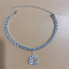 Silver Stretchy Rows Anklet Ankle Chain Rhinestones Foot Jewelry-Jewelries-Arimonz-4 Silver-Arimonz