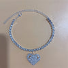Silver Stretchy Rows Anklet Ankle Chain Rhinestones Foot Jewelry-Jewelries-Arimonz-Arimonz