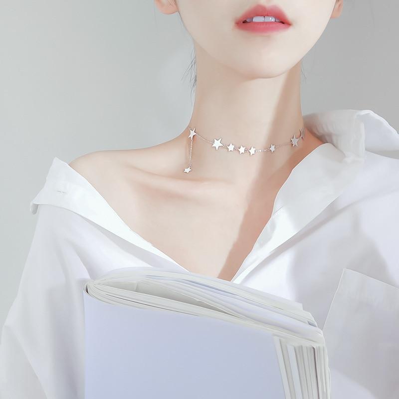 Simple Stars Pendant Necklace-Necklaces-Arimonz-Arimonz