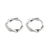 Simple Twisted Earrings-Earrings-Arimonz-Silver-Arimonz