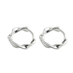 Simple Twisted Earrings-Earrings-Arimonz-Silver-Arimonz