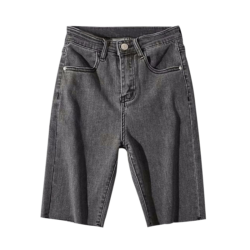 Skinny High Waist Shorts Jeans Push Up Shorts Women Denim Plus Size-Denim Shorts-Arimonz-Arimonz