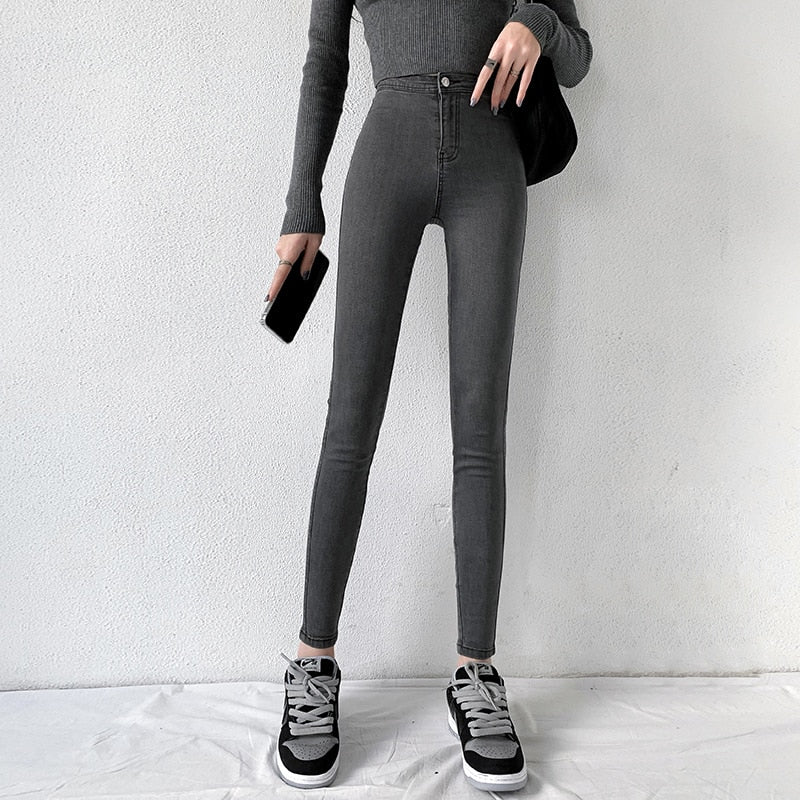 Skinny Jeans For Woman 90s Super Stretch Denim High Waist Pants-Skinny Jeans-Arimonz-Arimonz