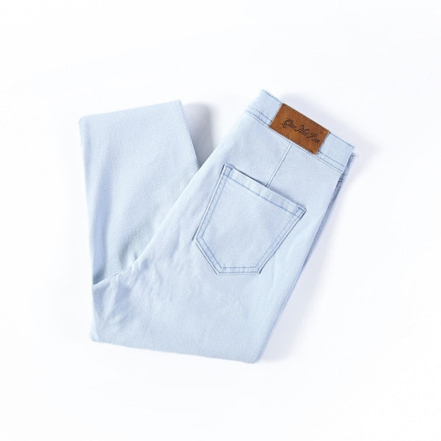 Skinny Jeans For Woman 90s Super Stretch Denim High Waist Pants-Skinny Jeans-Arimonz-Light Blue-XS-Arimonz
