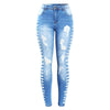 Skinny Jeans - Stretchy Ripped Jeans Distressed Denim Skinny Pencil Trouser For Women