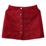 Skirts - A-Line Suede Leather Mini Skirts