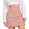 Skirts - Plaid Side Slit Skirt