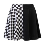 Skirts - Punk Skirt Gothic Plaid A-Line Mini Skirts Plaid Patchwork Skirt