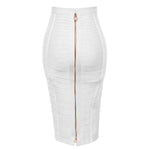 Skirts - Solid Zipper Bandage Skirt