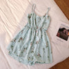 Sleeveless Floral Women Jumpsuits Beach Wide Leg Overalls Playsuits-Casual Jumpsuits & Rompers-Arimonz-blue-S-Arimonz