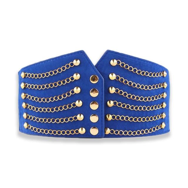 Slim Corset Cummerbunds Elastic Belt-Belts-Arimonz-Blue-Arimonz