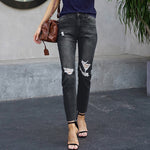 Slim Jeans For Women High Stretch Waist Casual Elastic Skinny Jeans-Skinny Jeans-Arimonz-Black-S-Arimonz