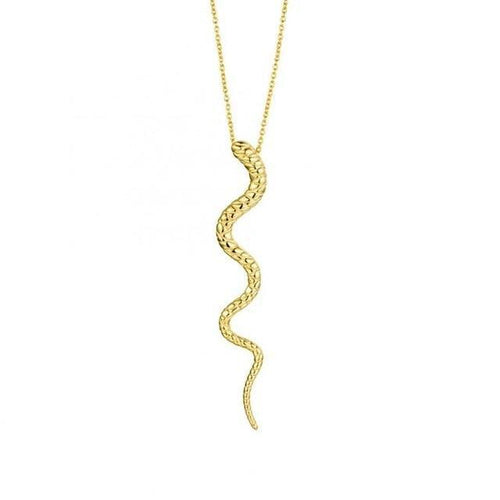 Snake Shaped Clavicle Necklace for Women Pendant Necklace-Necklaces-Arimonz-gold-Arimonz