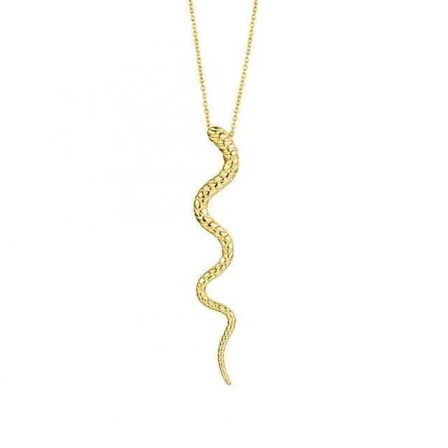 Snake Shaped Clavicle Necklace for Women Pendant Necklace-Necklaces-Arimonz-gold-Arimonz