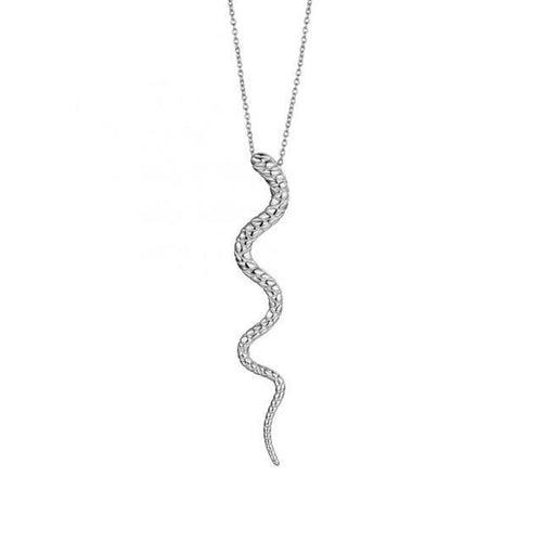 Snake Shaped Clavicle Necklace for Women Pendant Necklace-Necklaces-Arimonz-silver-Arimonz