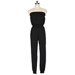 Solid Black Off The Shoulder Tube Jumpsuit-Casual Jumpsuits & Rompers-Arimonz-S-Arimonz