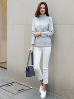 Solid Color Jeans Women Straight Leg Fashion Cozy Soft Denim Pants-Skinny Jeans-Arimonz-Arimonz