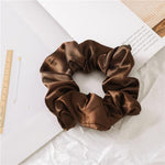 Solid Color Silk Scrunchie-Hair Accessories-Arimonz-Dark Coffee-Arimonz