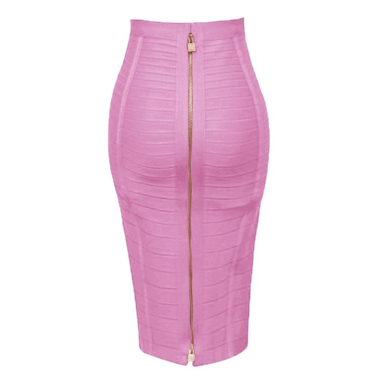 Solid Zipper Bandage Skirt-Skirts-Arimonz-Arimonz