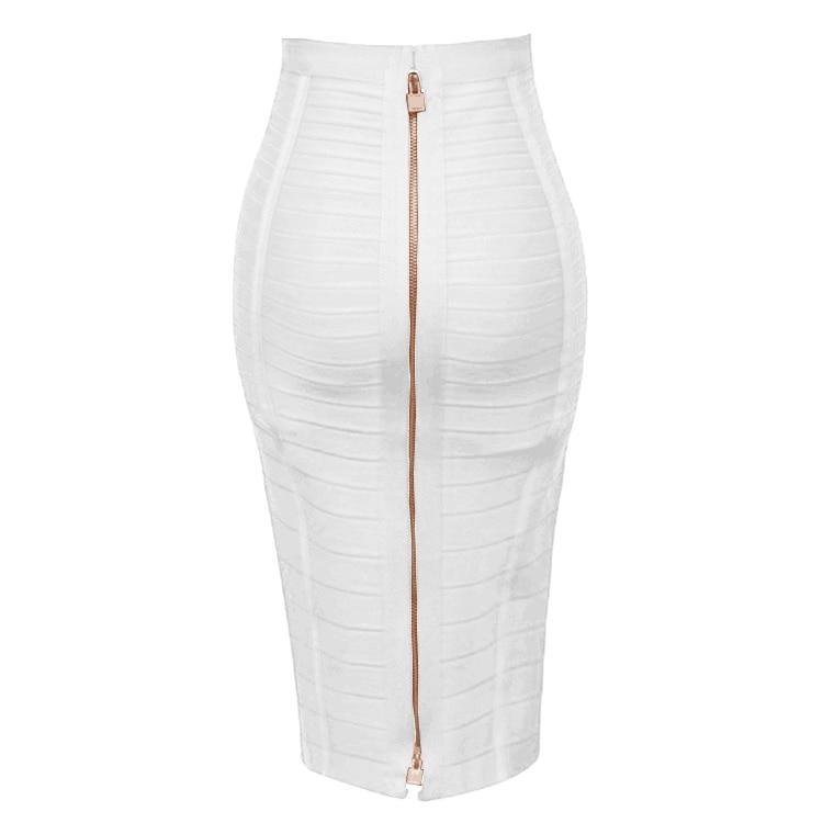 Solid Zipper Bandage Skirt-Skirts-Arimonz-Arimonz