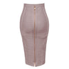 Solid Zipper Bandage Skirt-Skirts-Arimonz-Arimonz