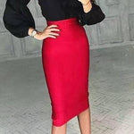 Solid Zipper Bandage Skirt-Skirts-Arimonz-Arimonz