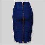 Solid Zipper Bandage Skirt-Skirts-Arimonz-Arimonz